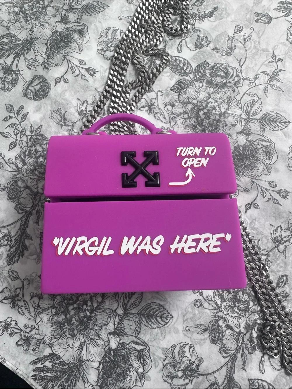 Off-White Purple Mini 'Virgil Was Here' Shoulder Bag